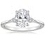 18K White Gold Aria Three Stone Diamond Ring (1/10 ct. tw.), smalltop view