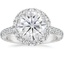 18K White Gold Sienna Halo Three-Quarter Coverage Diamond Ring (3/4 ct. tw.), smalltop view