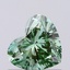 0.70 Ct. Fancy Vivid Green Heart Lab Grown Diamond