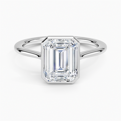Platinum Petite Luna 1.5mm Bezel Ring
