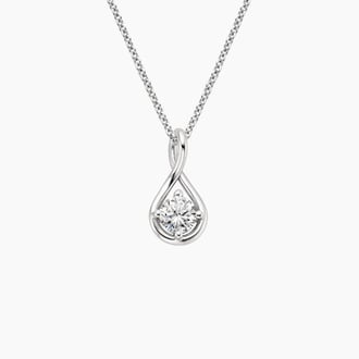 Twist Pendant in 18K White Gold