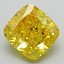 2.80 Ct. Fancy Vivid Yellow Cushion Lab Grown Diamond