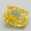 0.77 Ct. Fancy Vivid  Yellow Cushion Lab Grown Diamond