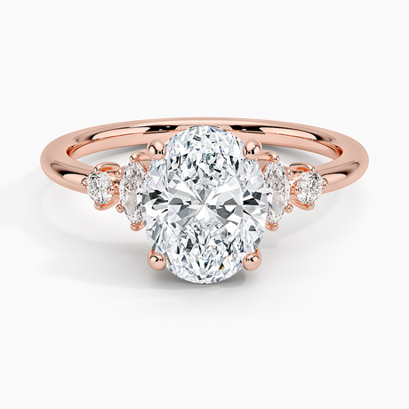 14K Rose Gold Miroir Diamond Ring