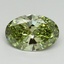 5.08 Ct. Fancy Vivid Green Oval Lab Grown Diamond