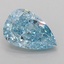 1.52 Ct. Fancy Vivid Blue Pear Lab Grown Diamond
