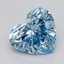 1.54 Ct. Fancy Vivid  Blue Heart Lab Grown Diamond