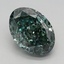 2.64 Ct. Fancy Vivid Green Oval Lab Grown Diamond