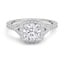 Custom Split Shank Halo Diamond Ring