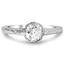 Custom Antique Inspired Engraved Eight Prong Diamond Ring