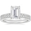 18K White Gold Luxe Viviana Diamond Ring (1/3 ct. tw.) with Ballad Eternity Diamond Ring (1/3 ct. tw.)