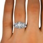 The Fanning Ring, smallzoomed in top view on a hand