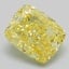 4.20 Ct. Fancy Vivid Yellow Cushion Lab Grown Diamond