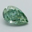 1.24 Ct. Fancy Vivid Green Pear Lab Grown Diamond
