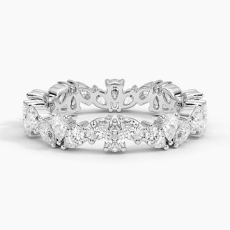 Clemente Eternity Diamond Ring in 18K White Gold
