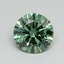 0.70 Ct. Fancy Vivid Green Round Lab Grown Diamond