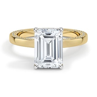 Custom Mixed Metal Hidden Accents Diamond Ring