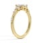 Milgrain Three Stone Oval Diamond Ring, smallside view