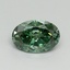 0.90 Ct. Fancy Vivid Green Oval Lab Grown Diamond