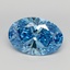 7.06 Ct. Fancy Vivid  Blue Oval Lab Grown Diamond