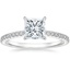 18K White Gold Demi Half Coverage Diamond Ring (1/5 ct. tw.), smalltop view