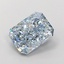 1.12 Ct. Fancy Light Grayish Blue Radiant Lab Grown Diamond