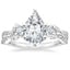 18K White Gold Luxe Willow Three Stone Diamond Ring (1/2 ct. tw.), smalltop view
