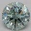 1.53 Ct. Fancy Vivid Green Round Lab Grown Diamond