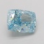 2.02 Ct. Fancy Vivid Greenish Blue Cushion Lab Grown Diamond
