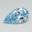 3.16 Ct. Fancy Vivid Blue Pear Lab Grown Diamond