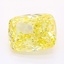 1.52 Ct. Fancy Vivid Yellow Cushion Lab Grown Diamond
