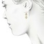 The Maye Earrings, smalltop view on a hand