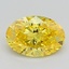 0.55 Ct. Fancy Vivid Yellow Oval Lab Grown Diamond