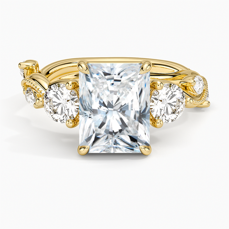 Vintage Secret Garden Three Stone Diamond Ring