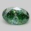 1.07 Ct. Fancy Vivid Green Oval Lab Grown Diamond