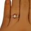 The Marguerite Ring, smallzoomed in top view on a hand