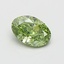 0.58 Ct. Fancy Vivid  Green Oval Lab Grown Diamond