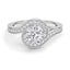 Custom Wave-Inspired Angled Diamond Ring