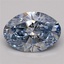 2.07 Ct. Fancy Vivid Blue Oval Lab Grown Diamond