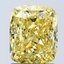 2.06 Ct. Fancy Vivid Yellow Cushion Lab Grown Diamond