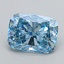 1.51 Ct. Fancy Vivid Blue Cushion Lab Grown Diamond