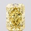 4.09 Ct. Fancy Vivid  Yellow Radiant Lab Grown Diamond