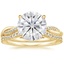 18KY Moissanite Petite Twisted Vine Contoured Diamond Bridal Set (1/3 ct. tw.), smalltop view
