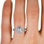 The Juillet Ring, smallzoomed in top view on a hand