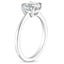 18K White Gold Elle Solitaire Ring, smallside view