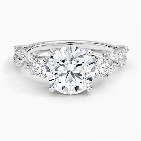 Platinum Luxe Willow Three Stone Diamond Ring (1/2 ct. tw.)