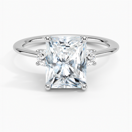 Thin Three Stone Diamond Ring