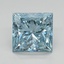 2.10 Ct. Fancy Vivid Blue Princess Lab Grown Diamond