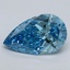 1.02 Ct. Fancy Vivid Malibu Blue Pear Lab Grown Diamond