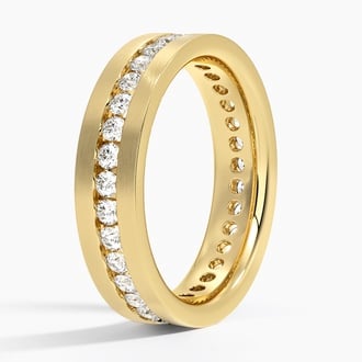 Matte Channel Set Lab Diamond 5.5mm Wedding Ring